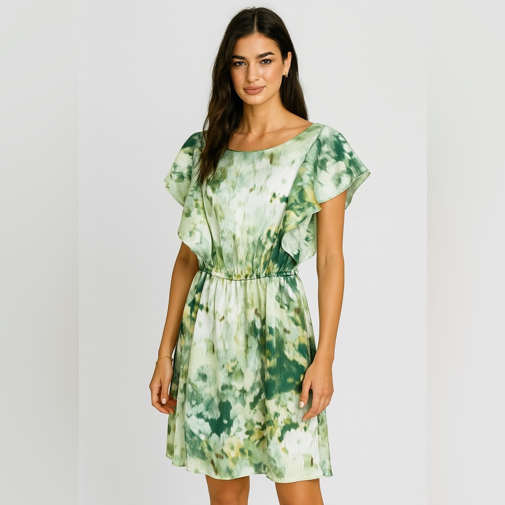 Elegant Green watercolor H&M Dress